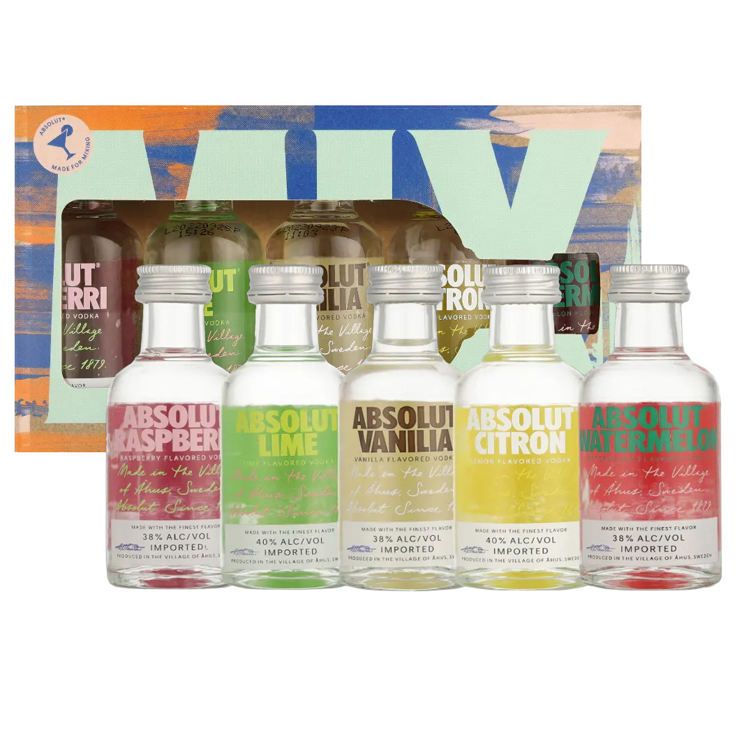 Absolut Vodka Miniatuur Mix Set 5 250ml