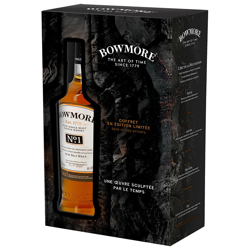 Bowmore No.1 - Gift Pack 2 Glazen 70cl