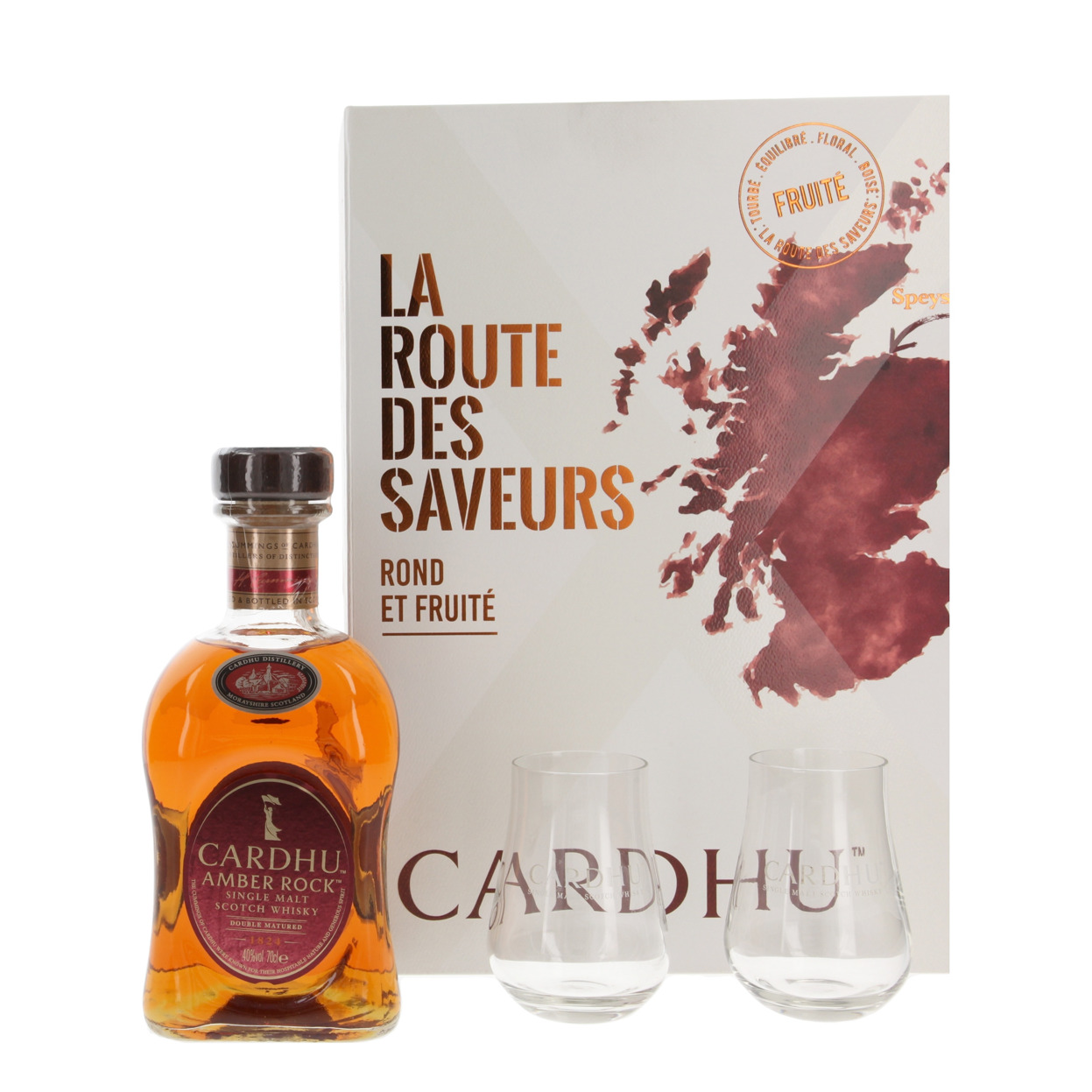 Cardhu - Amber Rock Giftpack met 2 Glazen 70cl