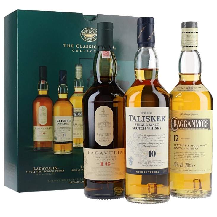 Classic Malt Collection - Lagavulin, Talisker, Cragganmore 60cl