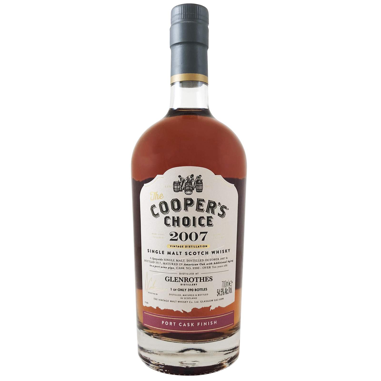 Cooper's Choice - Glenrothes, 10Y - 2007 Port Finish 70cl