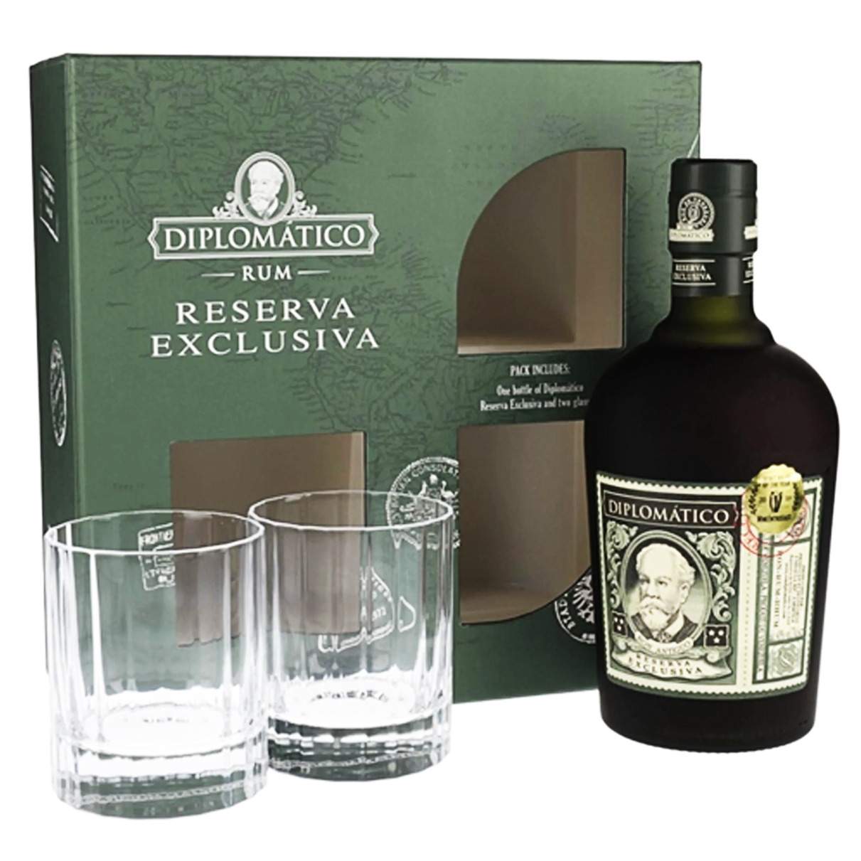 Diplomatico - Reserva Exclusiva Giftpack 2 Glazen 70cl