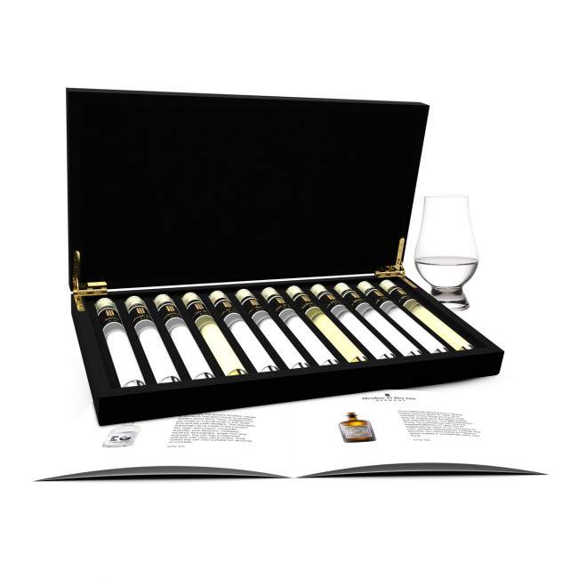 Gin Tasting Collection 12 Tubes in Houten Kist