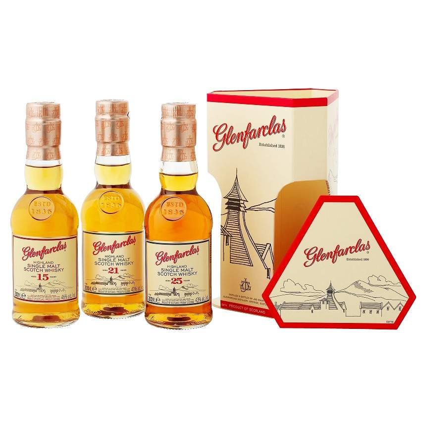 Glenfarclas Miniset - 15 Y, 21 Y & 25 years 60cl