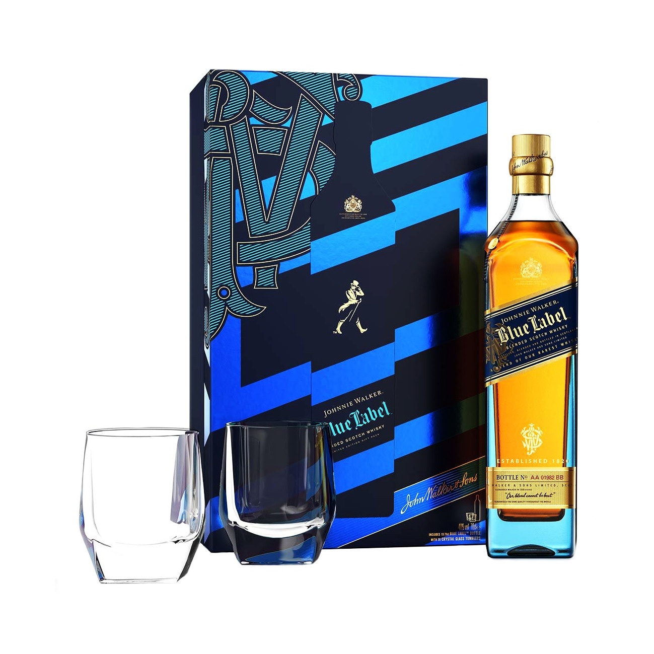 Johnnie Walker - Blue Label Giftpack 2 Glasses 70cl