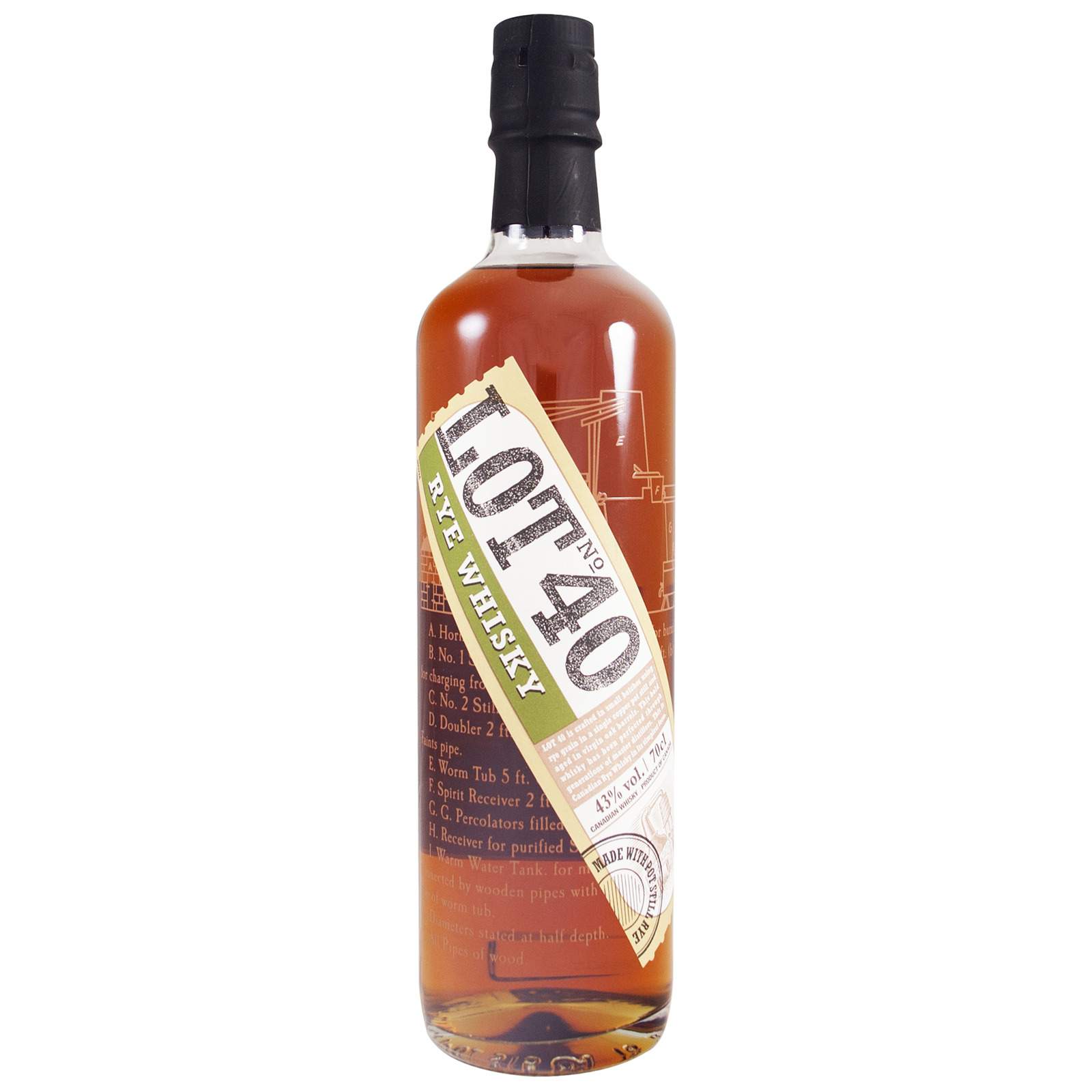 Lot No 40 - Rye Whiskey 70cl