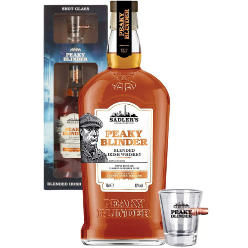 Peaky Blinder - Irish Whiskey Giftpack met Shot Glas 70cl