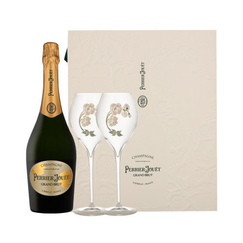 Perrier-Jouët - Grand Brut Giftpack 2 Glazen 75cl