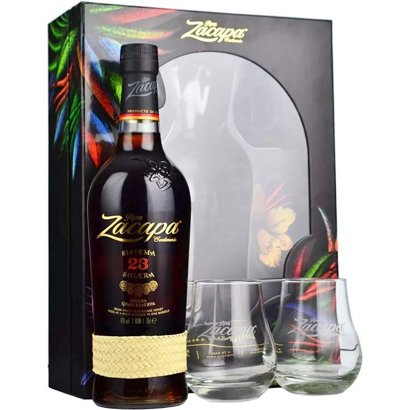 Ron Zacapa, 23 years - Centenario Giftpack 2 Glazen 70cl