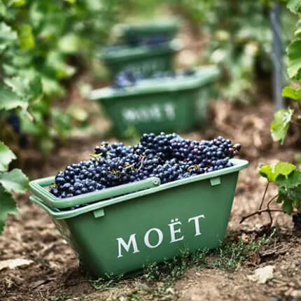 Mo&euml;t Chandon Champagne Druiven